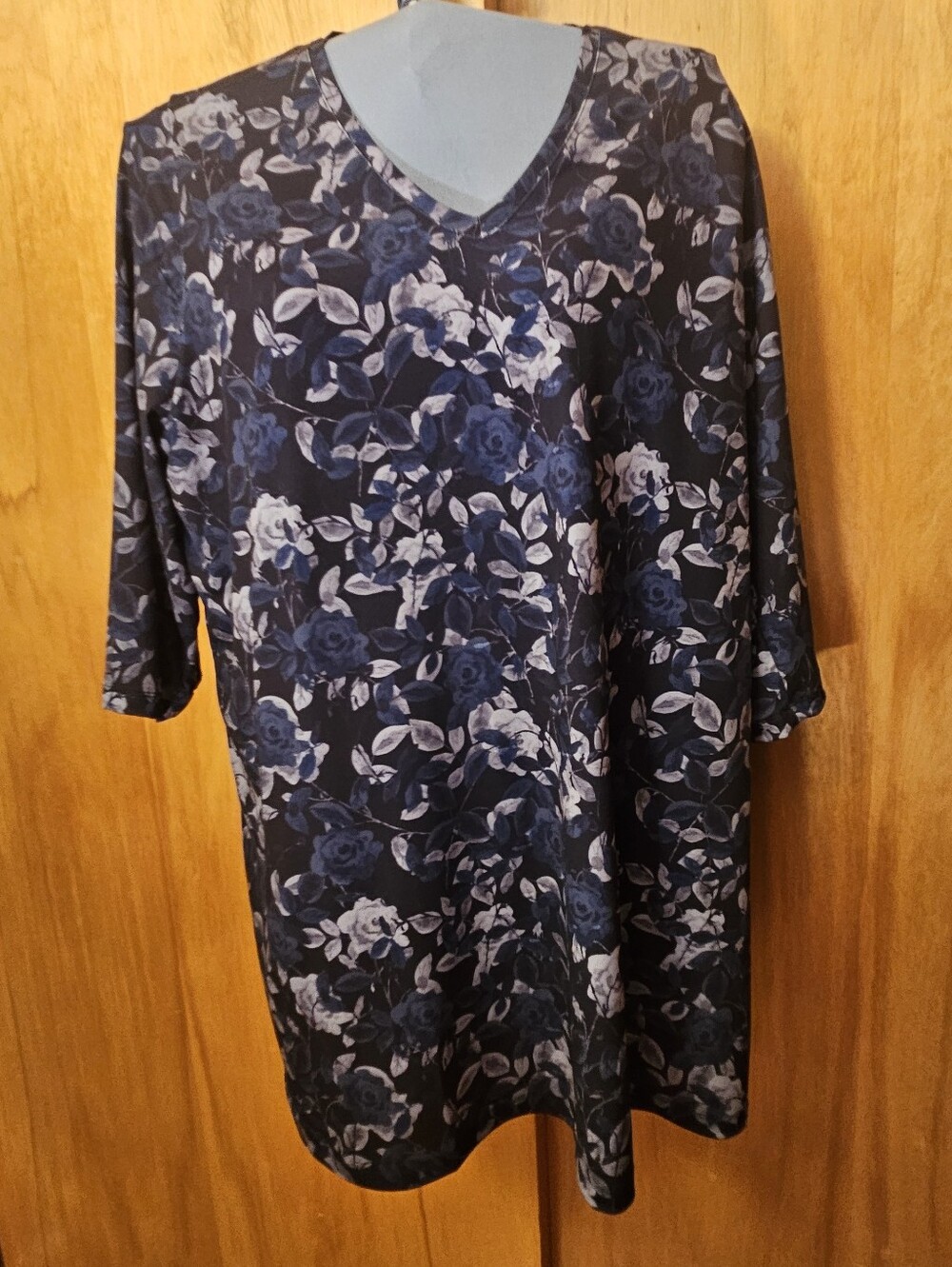 Ulla Popken Blue Floral. Tunic 20/22 Womens Plus